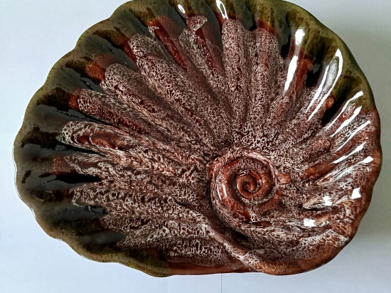 plat coquillage en Barbotine  TTBE+++++SUP