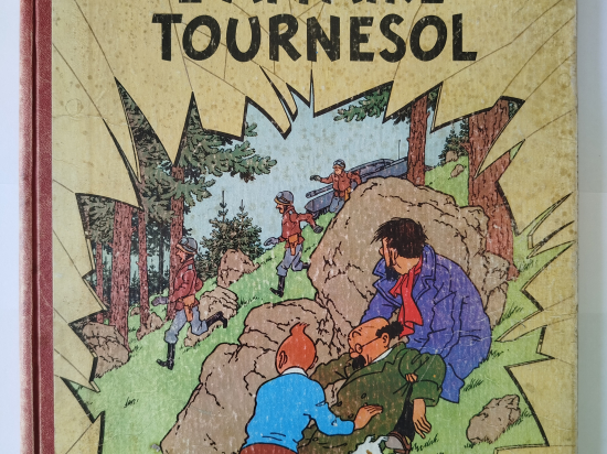 TINTIN L'affaire tournesol eo française 1956 ( nom marqué vu sur photo ) BE++