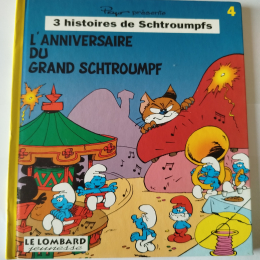 LES SCHTROUMPFS 3 histoires de schtroumpfs n°4 L'anniversaire du grand schtroumpf eo 1994 TTBE+ thumbnail
