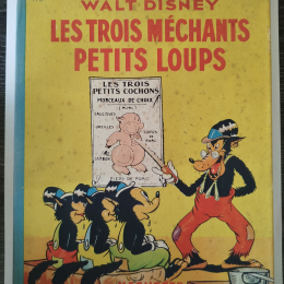 WALT DISNEY Les trois méchants petits loups re 1945 TBE++ jaquette TBE++ thumbnail