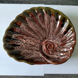 plat coquillage en Barbotine  TTBE+++++SUP thumbnail