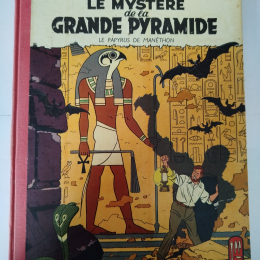 BLAKE ET MORTIMER Le mystère de la grande pyramide " Le papyrus de Manéthon " re 1959 ( avec point tintin vu sur photo )TBE+++ thumbnail